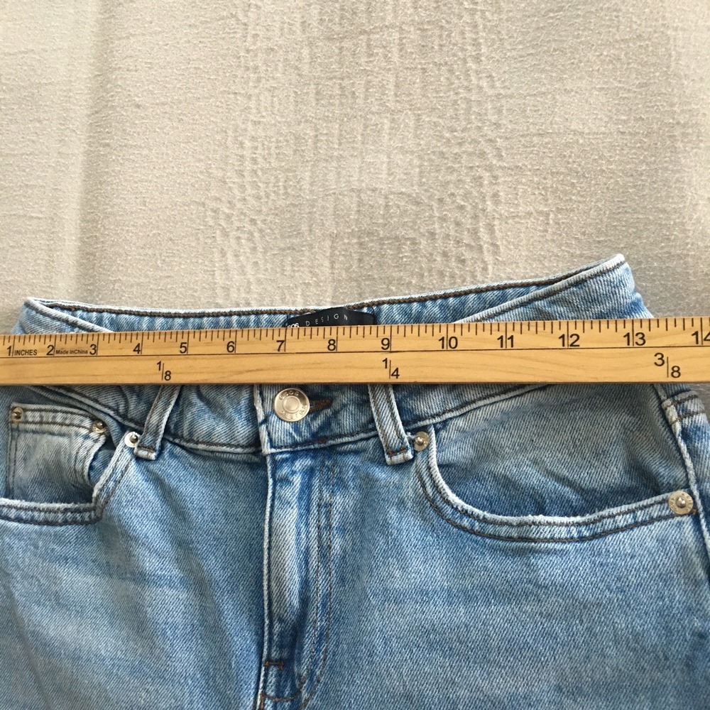 ASOS Design Mid Rise Flared Jean Light Denim Wide Leg 26/26 actual 26/25 Petite - Picture 4 of 11